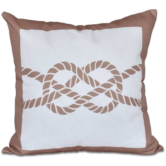 Simply Daisy 16" x 16" Nautical Knot Geometric Print Pillow