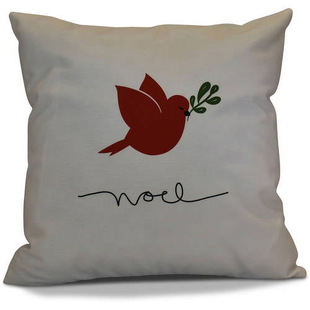 Simply Daisy 16" x 16" Noel Bird Animal Print Pillow