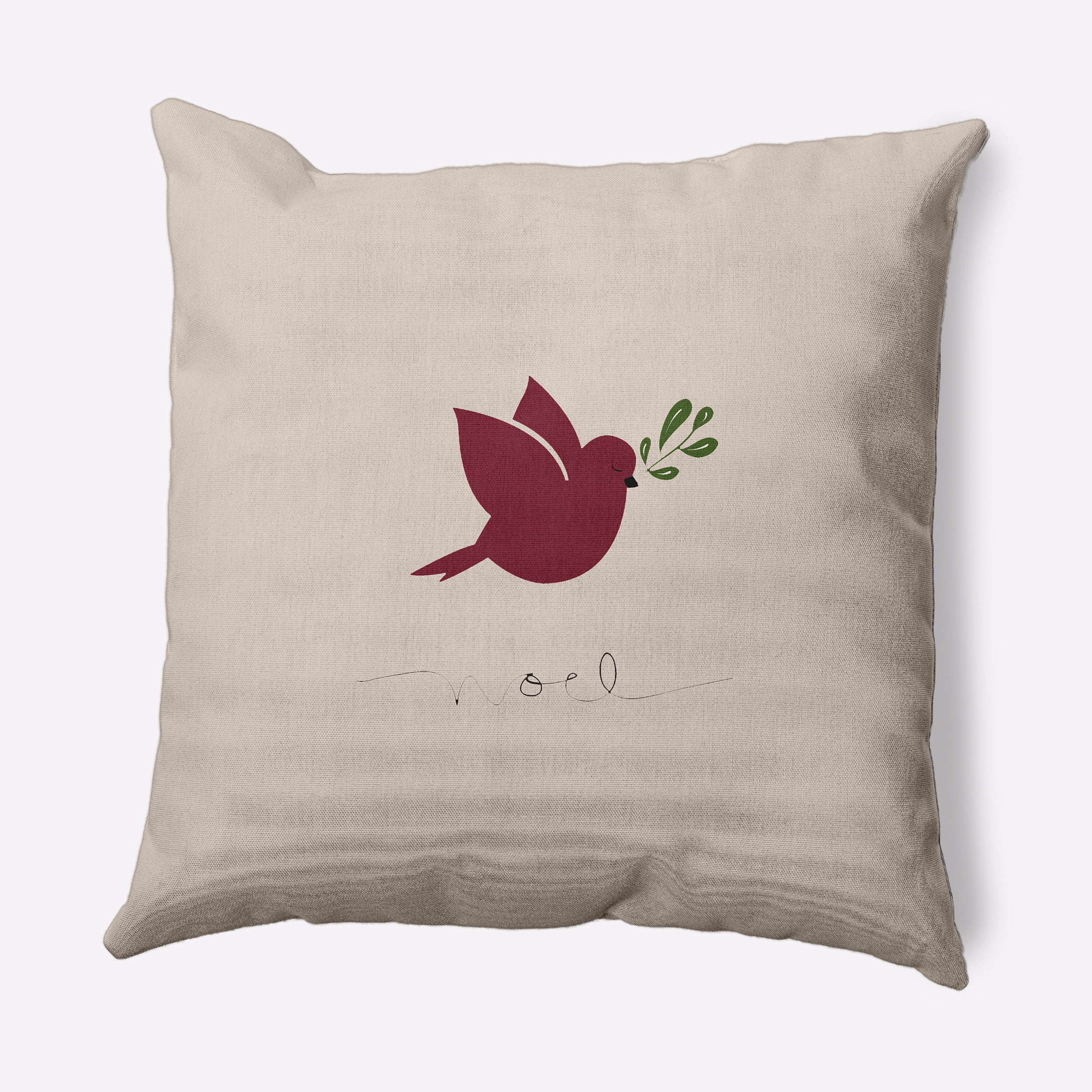Simply Daisy 16" x 16" Noel Bird Decorative Throw Pillow