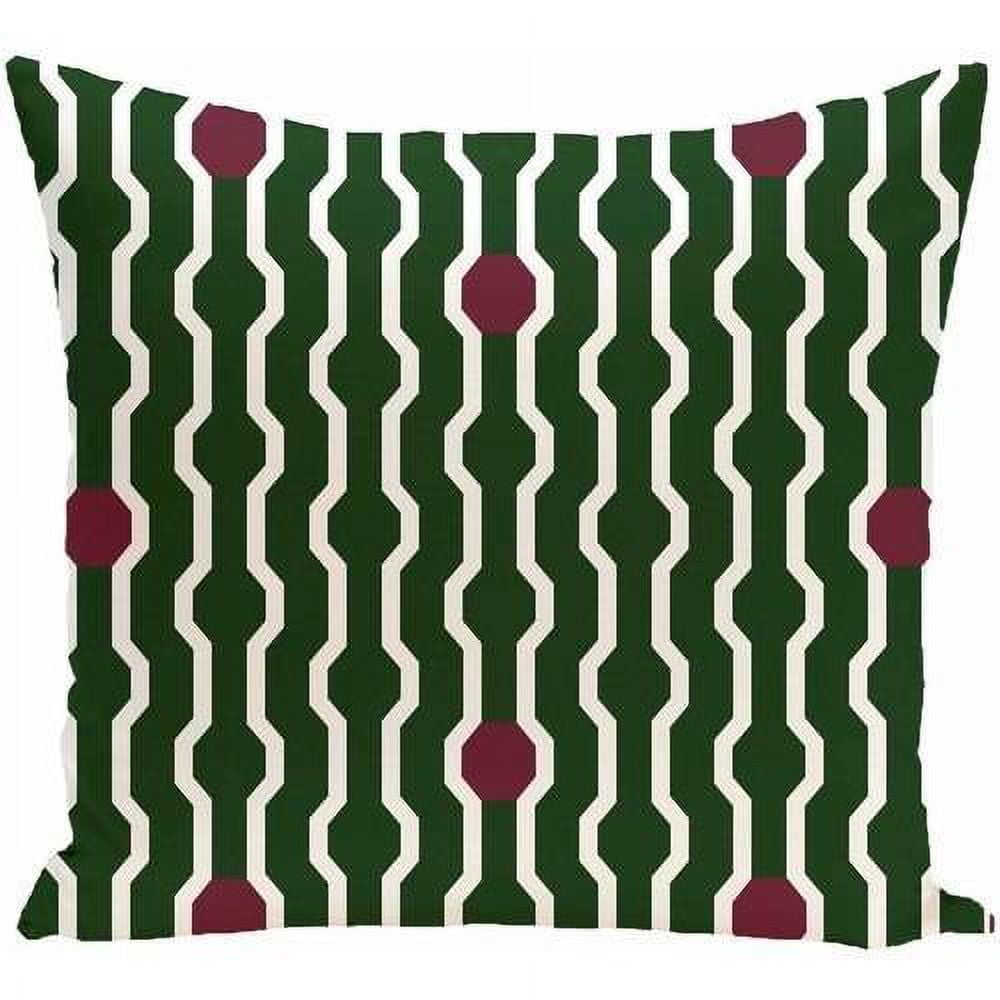 Simply Daisy 16" x 16" Nuts and Bolts Decorative Holiday Geometric Print Pillow