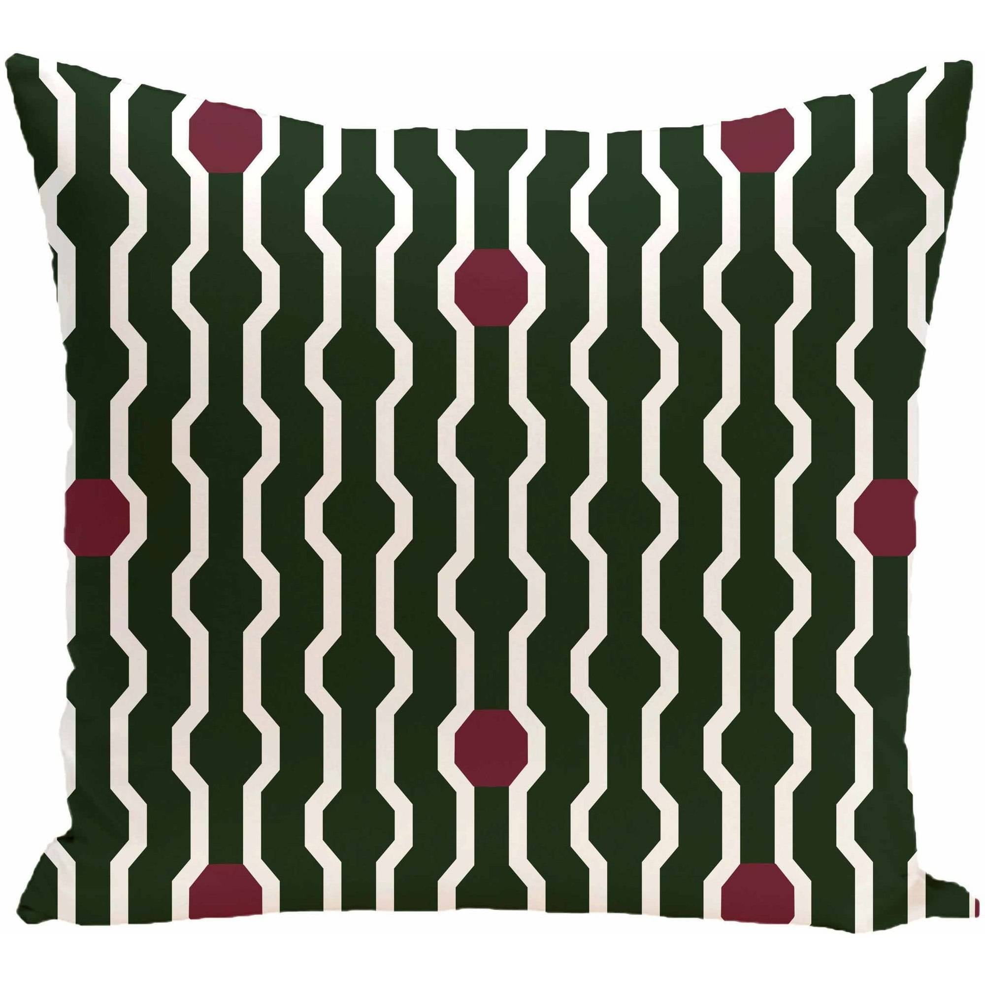 Simply Daisy 16" x 16" Nuts and Bolts Decorative Holiday Geometric Print Pillow