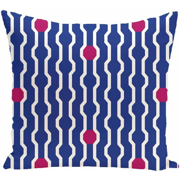 Simply Daisy 16" x 16" Nuts and Bolts Decorative Holiday Geometric Print Pillow