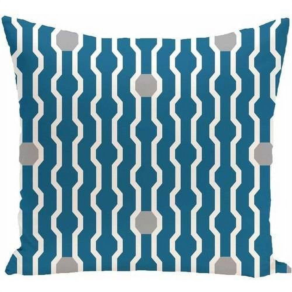 Simply Daisy 16" x 16" Nuts and Bolts Decorative Holiday Geometric Print Pillow