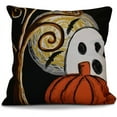thumbnail image 1 of 16" x 16" Simply Daisy Ooky Spooky Halloween Polyester Accent Pillow, Black Qty 1, 1 of 1