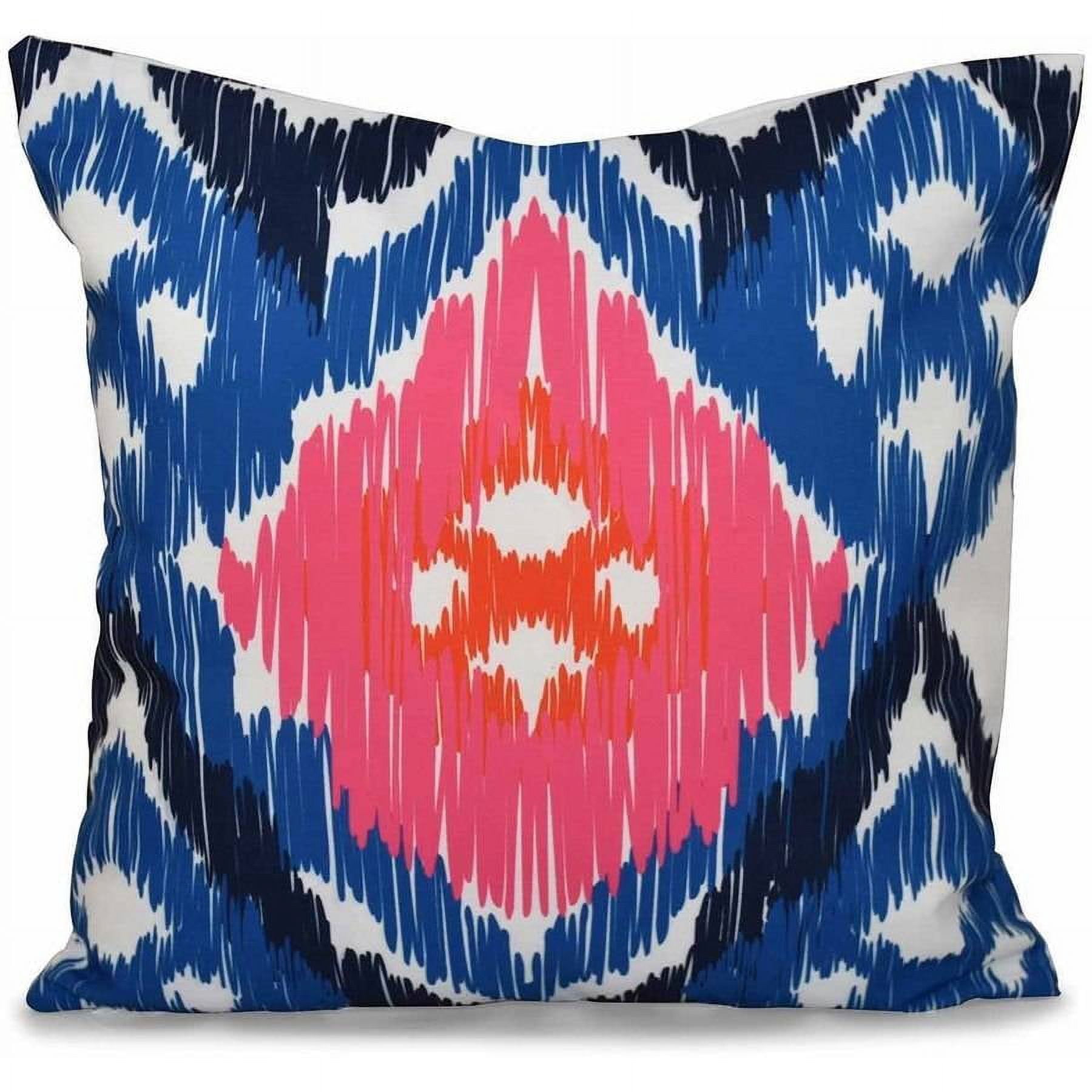 Simply Daisy 16" x 16" Original Geometric Print Pillow, Royal