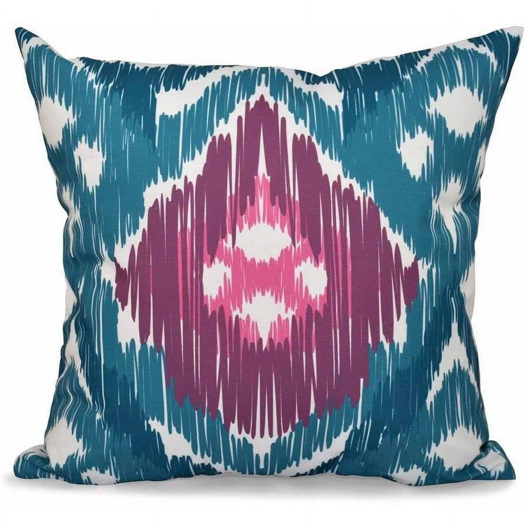 Simply Daisy 16" x 16" Original Geometric Print Pillow, Teal