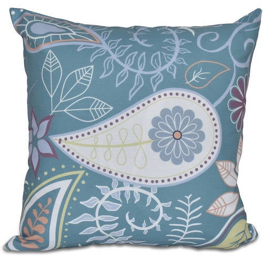 Simply Daisy 16" x 16" Paisley Floral Floral Print Outdoor Pillow