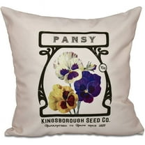 Simply Daisy 16" x 16" Pansy Floral Outdoor Pillow