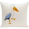 thumbnail image 1 of Simply Daisy 16" x 16" Pelican March Animal Print Pillow, White, 1 of 2