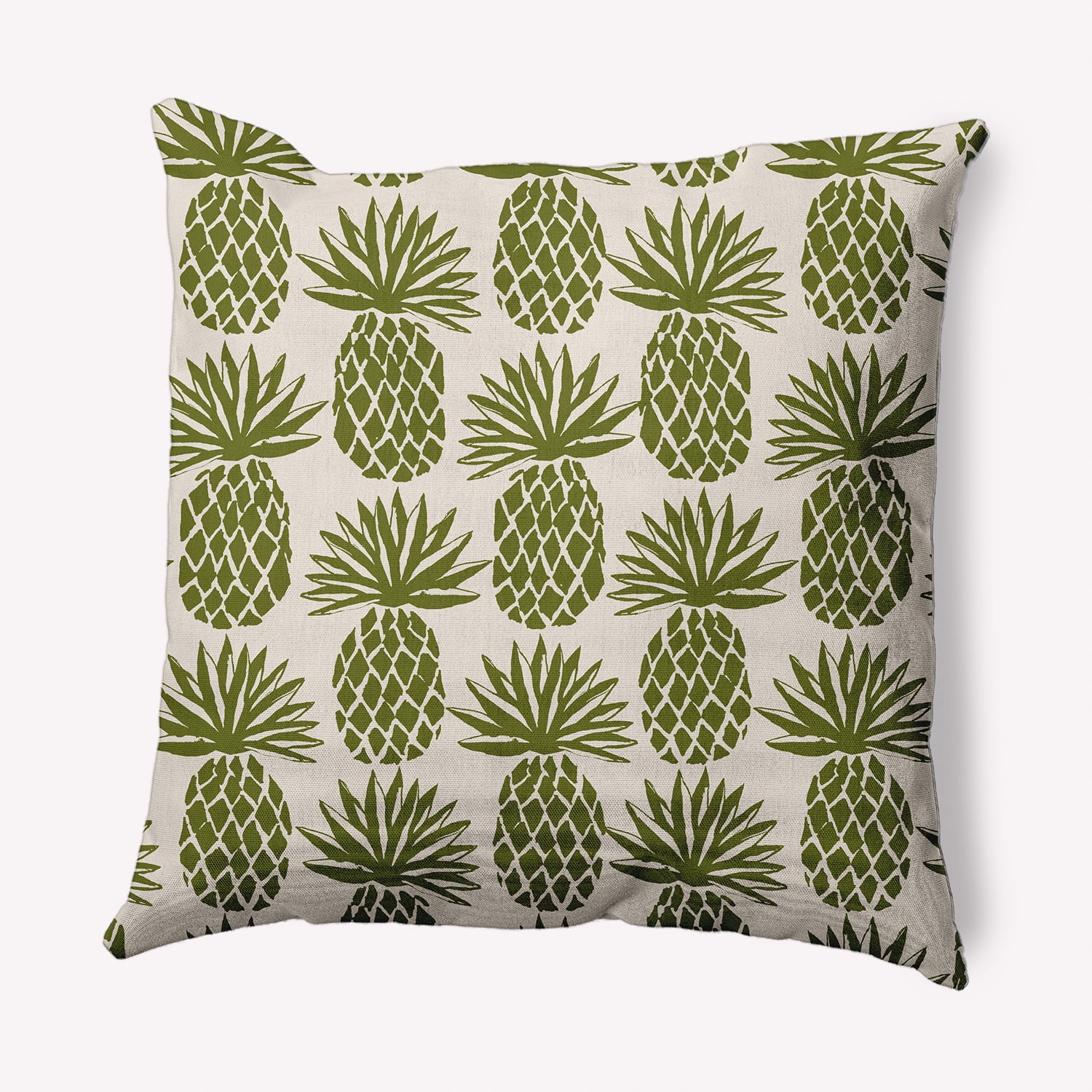 Simply Daisy 16" x 16" Pineapple Stripes Decorative Throw Pillow, Olive