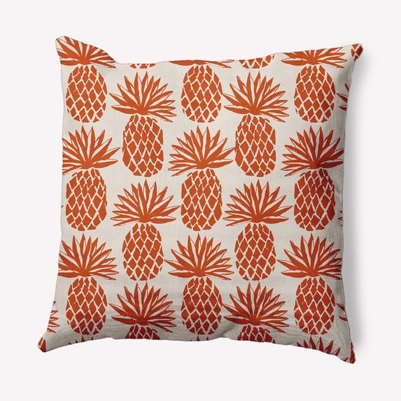 Simply Daisy 16" x 16" Pineapple Stripes Decorative Throw Pillow, Sienna