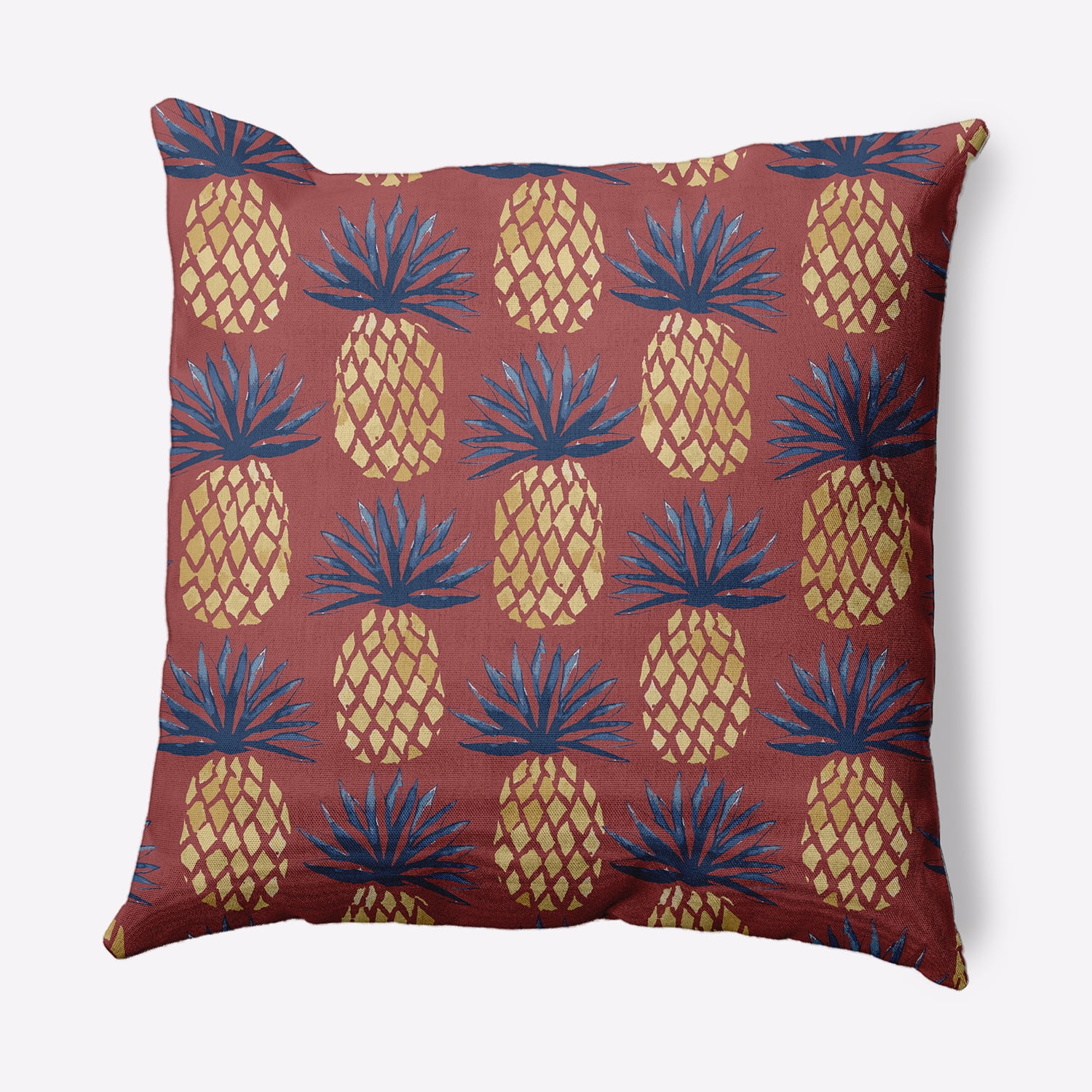Simply Daisy 16" x 16" Pineapple Stripes Nautical Decorative Indoor Pillow