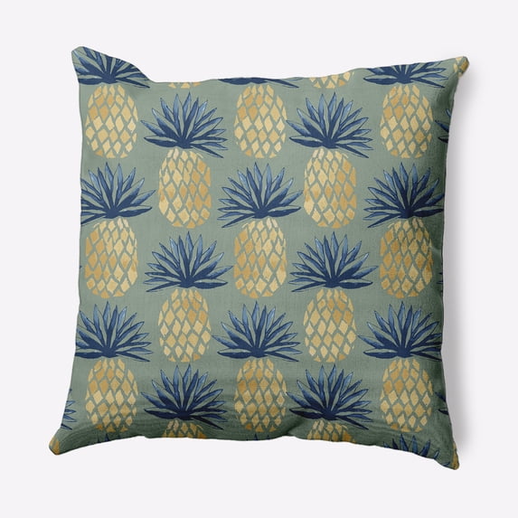 Simply Daisy 16" x 16" Pineapple Stripes Nautical Decorative Indoor Pillow