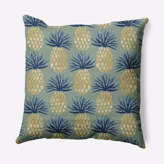 Simply Daisy 16" x 16" Pineapple Stripes Nautical Decorative Indoor Pillow