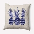 thumbnail image 1 of Simply Daisy 16" x 16" Pineapples Decorative Throw Pillow, Indigo Blue, 1 of 4