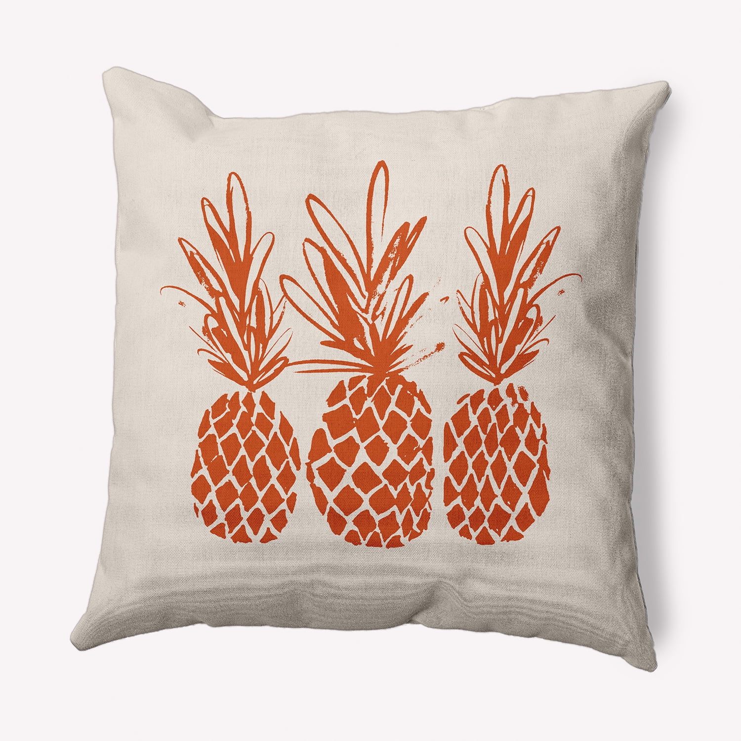 Simply Daisy 16" x 16" Pineapples Indoor/Outdoor Polyester Throw Pillow, Sienna