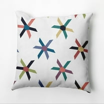 Simply Daisy 16" x 16" Pinwheel Pop Geometric Outdoor Pillow, Navy (1 count)