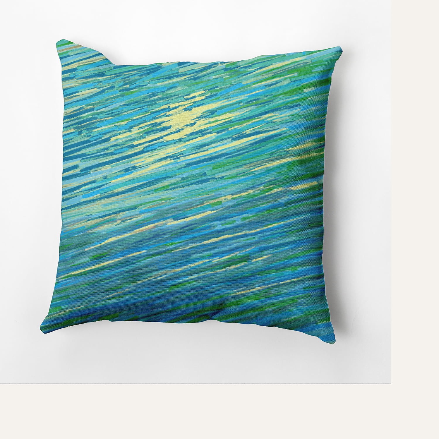 Simply Daisy 16" x 16" Polyester Decorative Outdoor Pillow, Aqua|Blue (1 count)