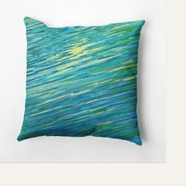 Simply Daisy 16" x 16" Polyester Decorative Outdoor Pillow, Aqua|Blue (1 count)