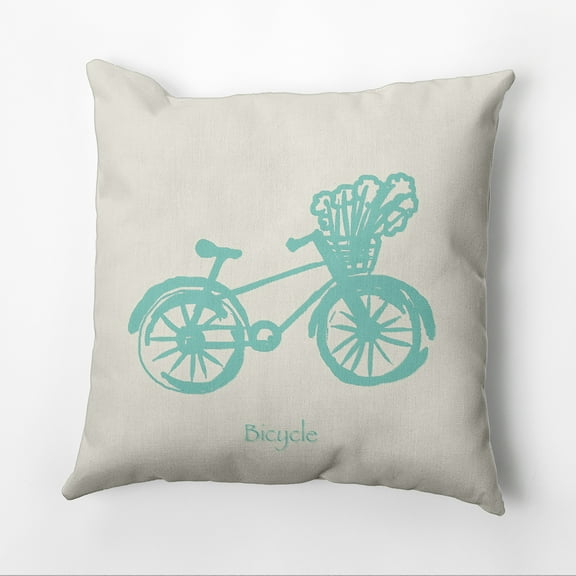 Simply Daisy 16" x 16" Polyester Decorative Outdoor Pillow, Aqua|Blue (1 count)