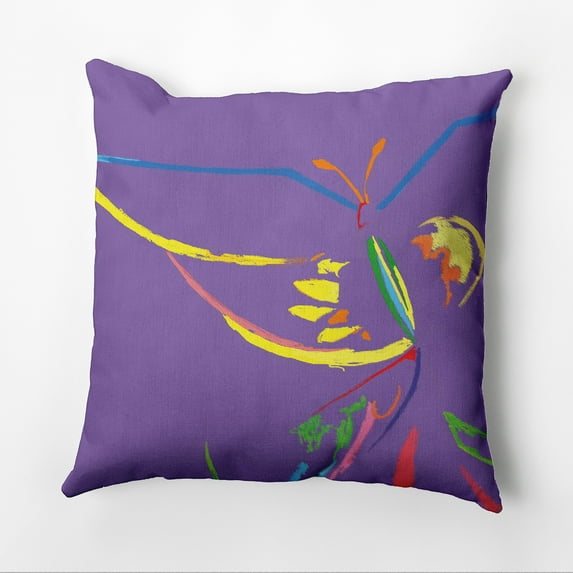 Simply Daisy 16" x 16" Polyester Decorative Outdoor Pillow, Multicolor (1 count)