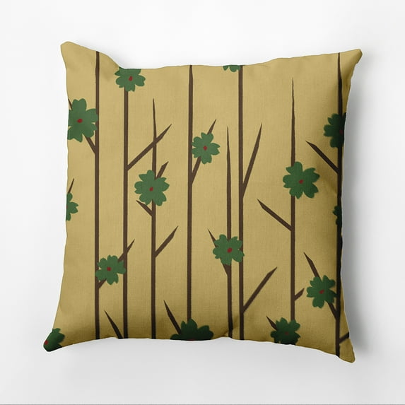 Simply Daisy 16" x 16" Polyester Outdoor Pillow, Beige (1 count)