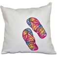 thumbnail image 1 of Simply Daisy 16" x 16" Rainbow Flip Flops Geometric Print Pillow, 1 of 1