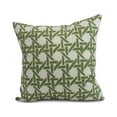 thumbnail image 1 of Simply Daisy, 16" x 16" Rattan Geometric , Geometric Print Outdoor Pillow, Green, 1 of 2
