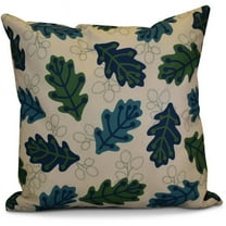 Simply Daisy 16" x 16" Retro Leaves Floral Print Pillow