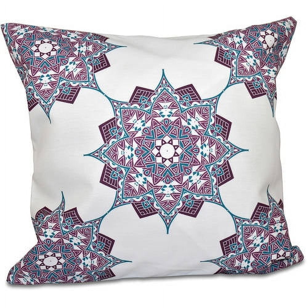 Simply Daisy 16" x 16" Rhapsody Geometric Outdoor Pillow, Purple