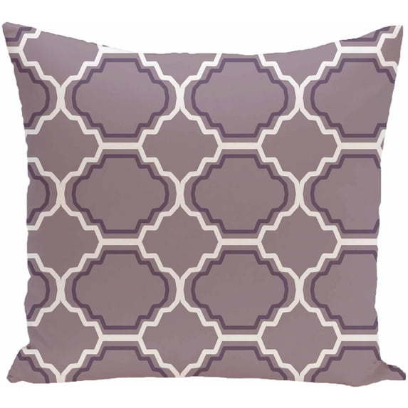 Simply Daisy 16" x 16" Road to Morocco Geometric Print Pillow, Purple