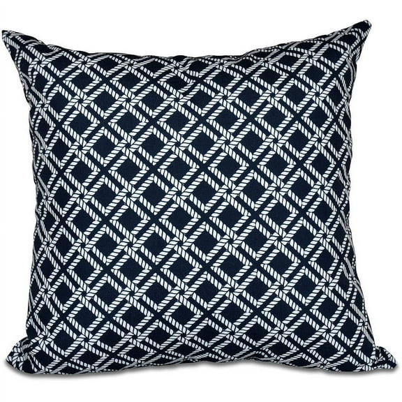 Simply Daisy 16" x 16" Rope Rigging Geometric Print Outdoor Pillow
