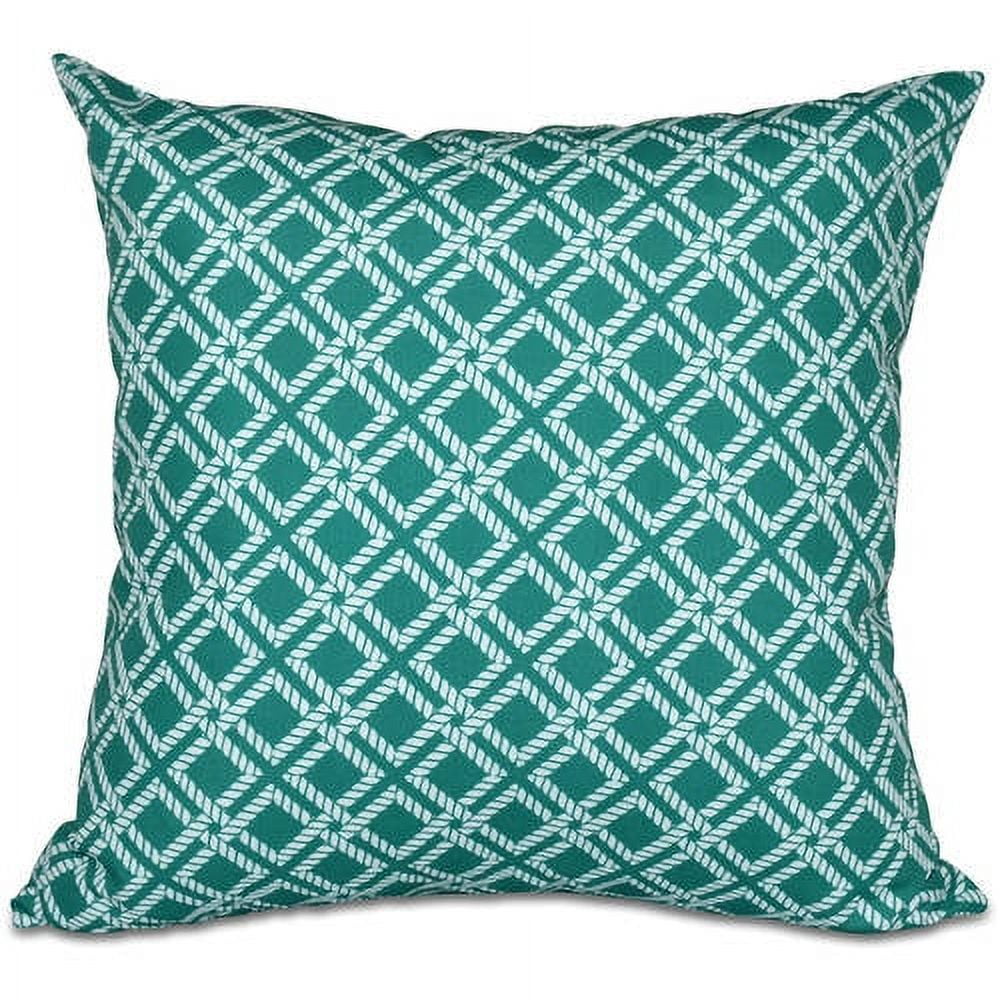 Simply Daisy 16" x 16" Rope Rigging Geometric Print Pillow