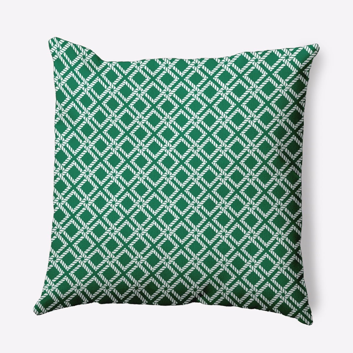 Simply Daisy 16" x 16" Rope Rigging Indoor/Outdoor Throw Pillow, True Mint (1 count)