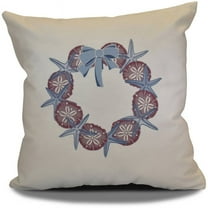 Simply Daisy 16" x 16" SS Wreath Geometric Print Pillow