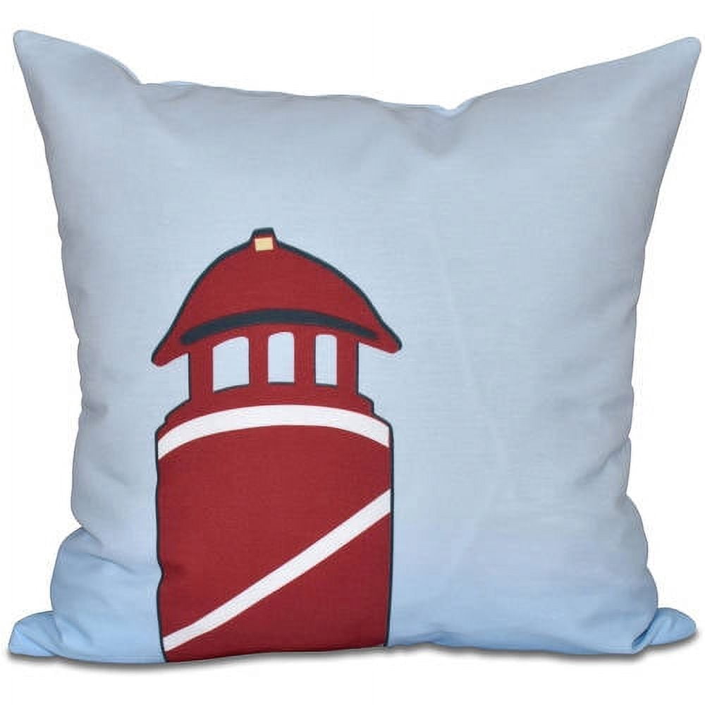 Simply Daisy 16" x 16" Safe Harbor (Navy One) Geometric Print Outdoor Pillow