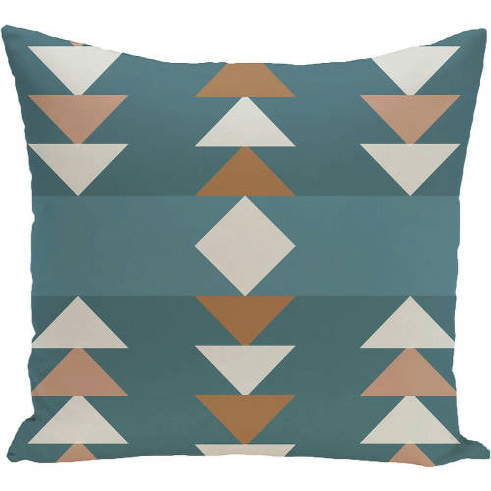 Simply Daisy 16" x 16" Sagebrush Geometric Print Pillow, Teal