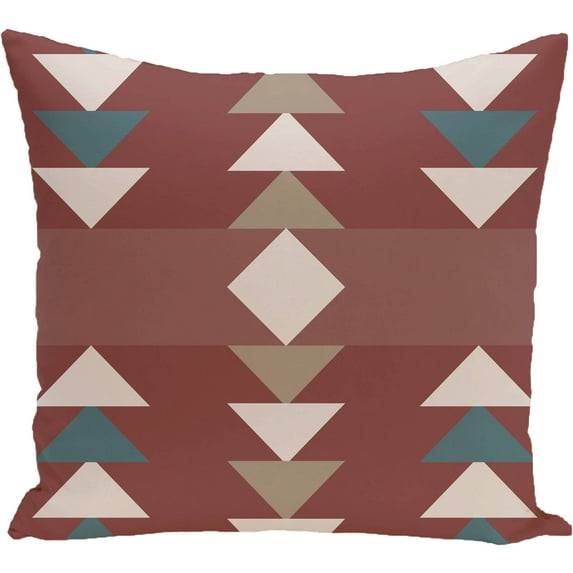 Simply Daisy 16" x 16" Sagebrush Geometric Print Pillow