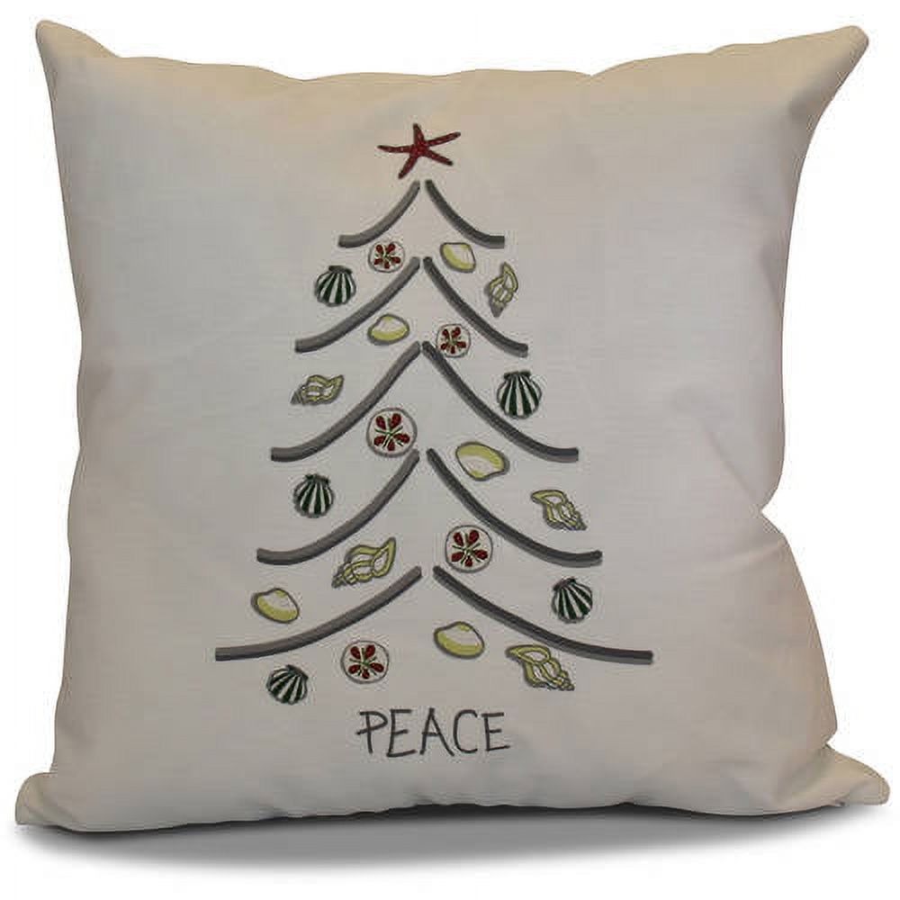 Simply Daisy 16" x 16" Sand Tree Geometric Print Pillow
