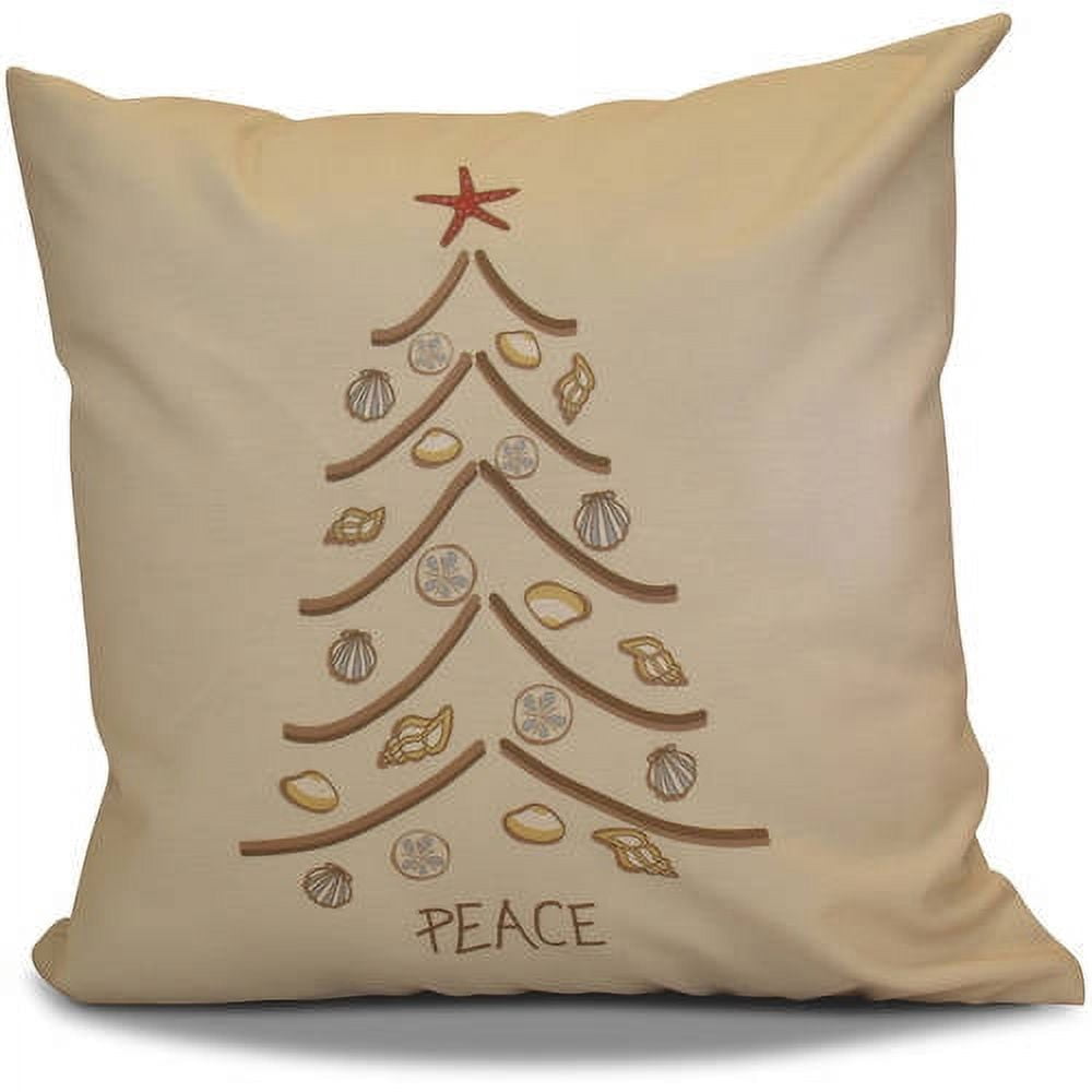 Simply Daisy 16" x 16" Sand Tree Geometric Print Pillow