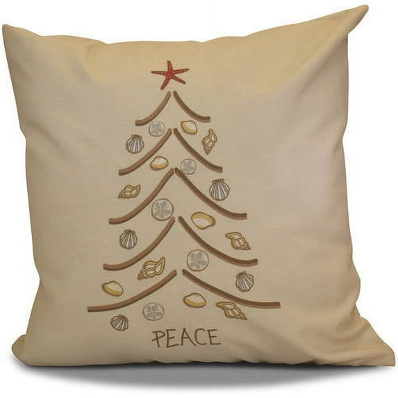 Simply Daisy 16" x 16" Sand Tree Geometric Print Pillow