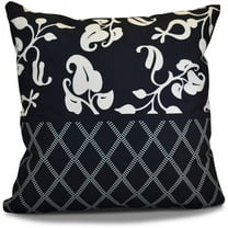 Simply Daisy 16" x 16" Scroll Dot Floral Print Outdoor Pillow