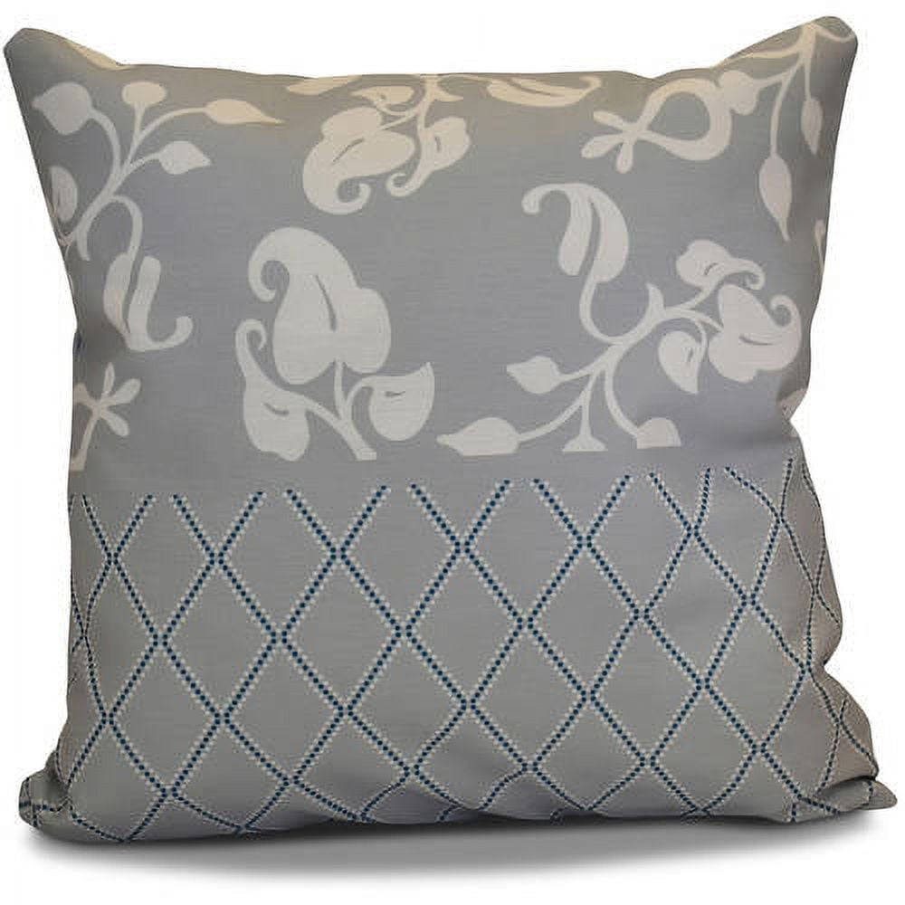 Simply Daisy 16" x 16" Scroll Dot Floral Print Outdoor Pillow