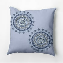 Simply Daisy 16" x 16" Sea Flower Geometric Outdoor Pillow, Blue, Light Blue (1 count)