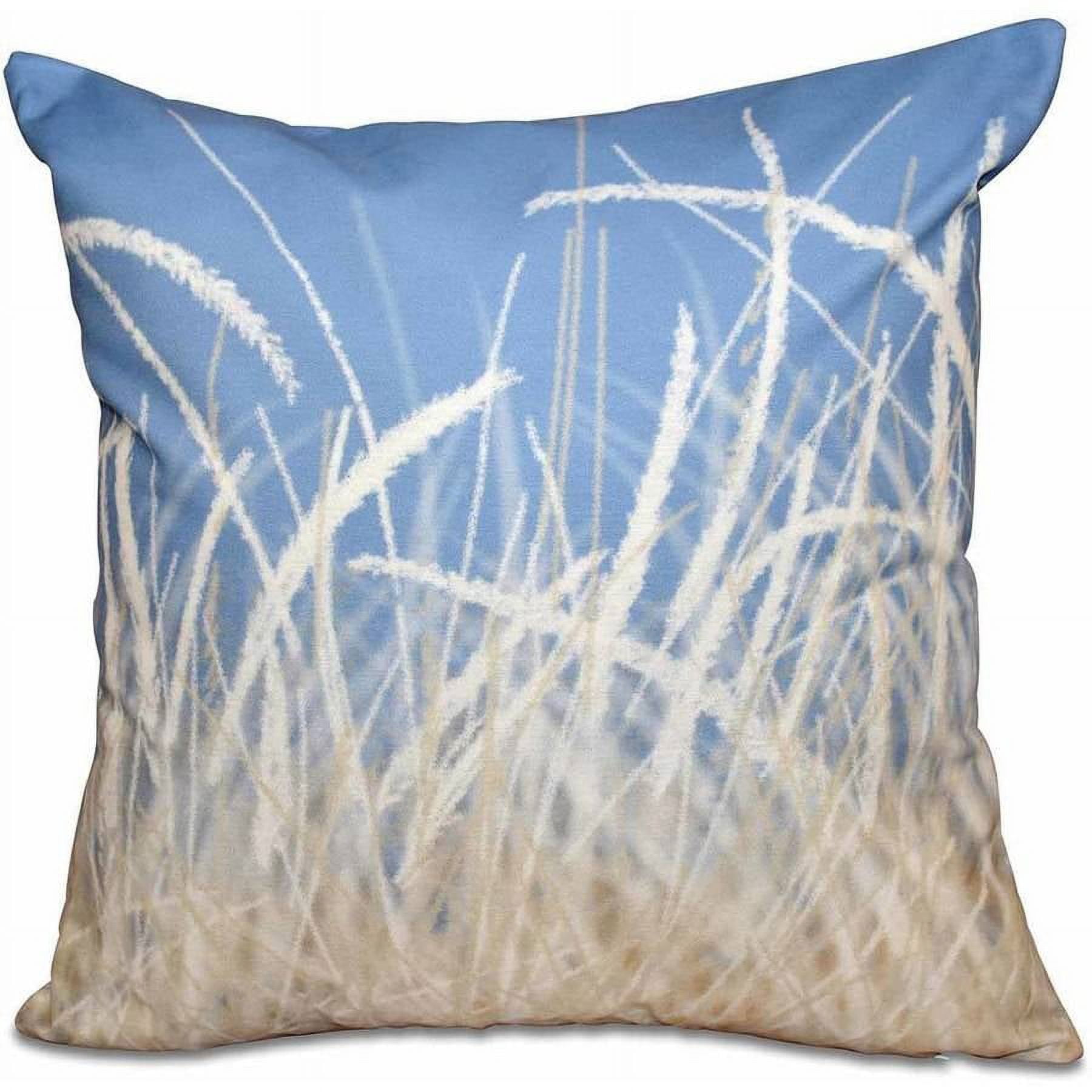 Simply Daisy 16" x 16" Sea Grass 1 Floral Print Pillow, Blue