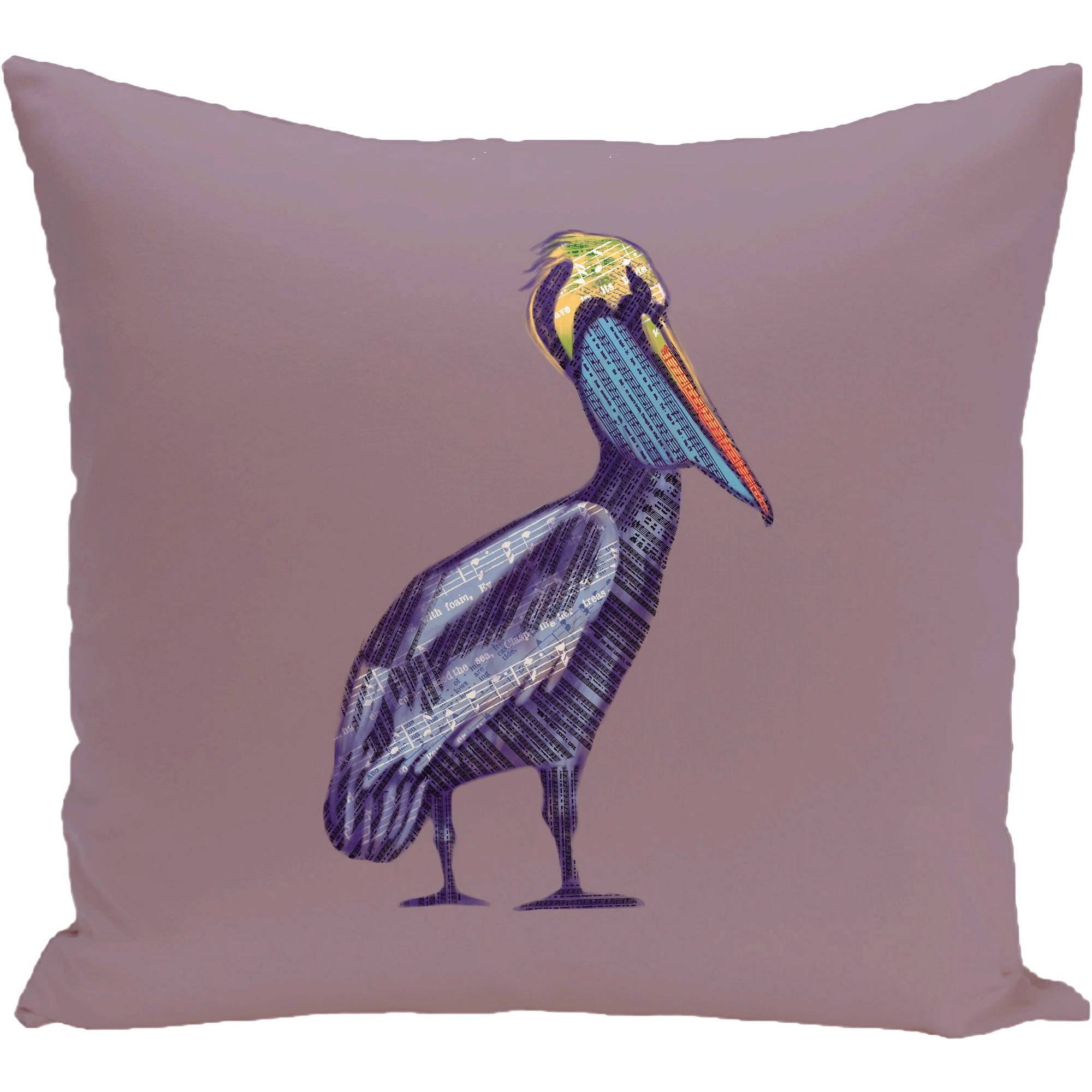 Simply Daisy 16" x 16" Sea Music Animal Print Outdoor Pillow