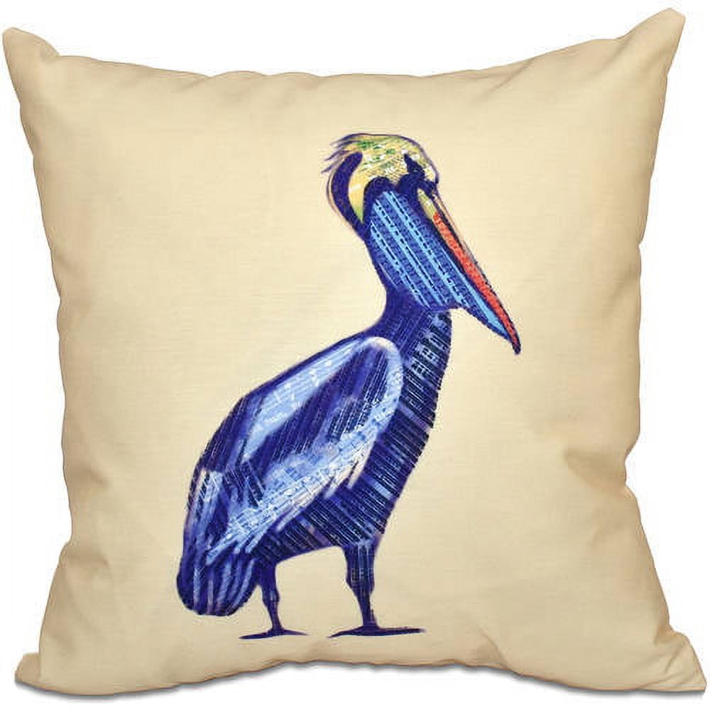 Simply Daisy 16" x 16" Sea Music Animal Print Outdoor Pillow