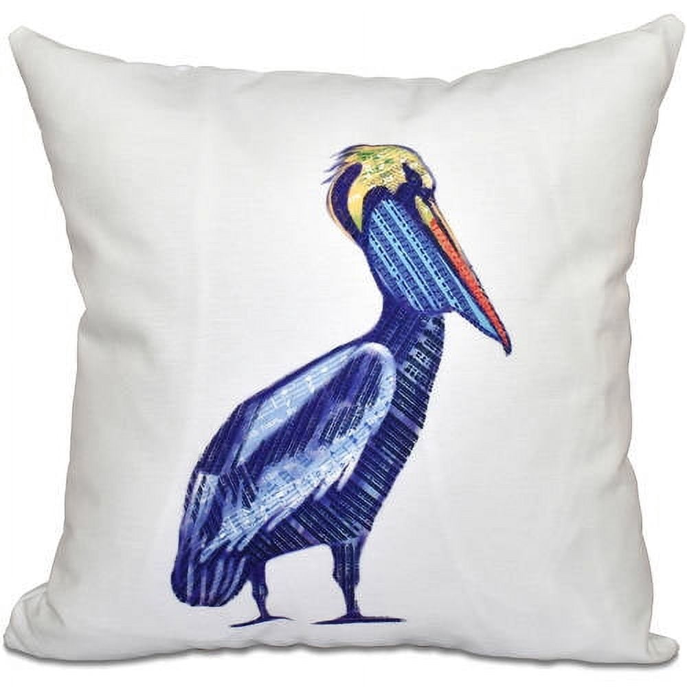 Simply Daisy 16" x 16" Sea Music Animal Print Outdoor Pillow
