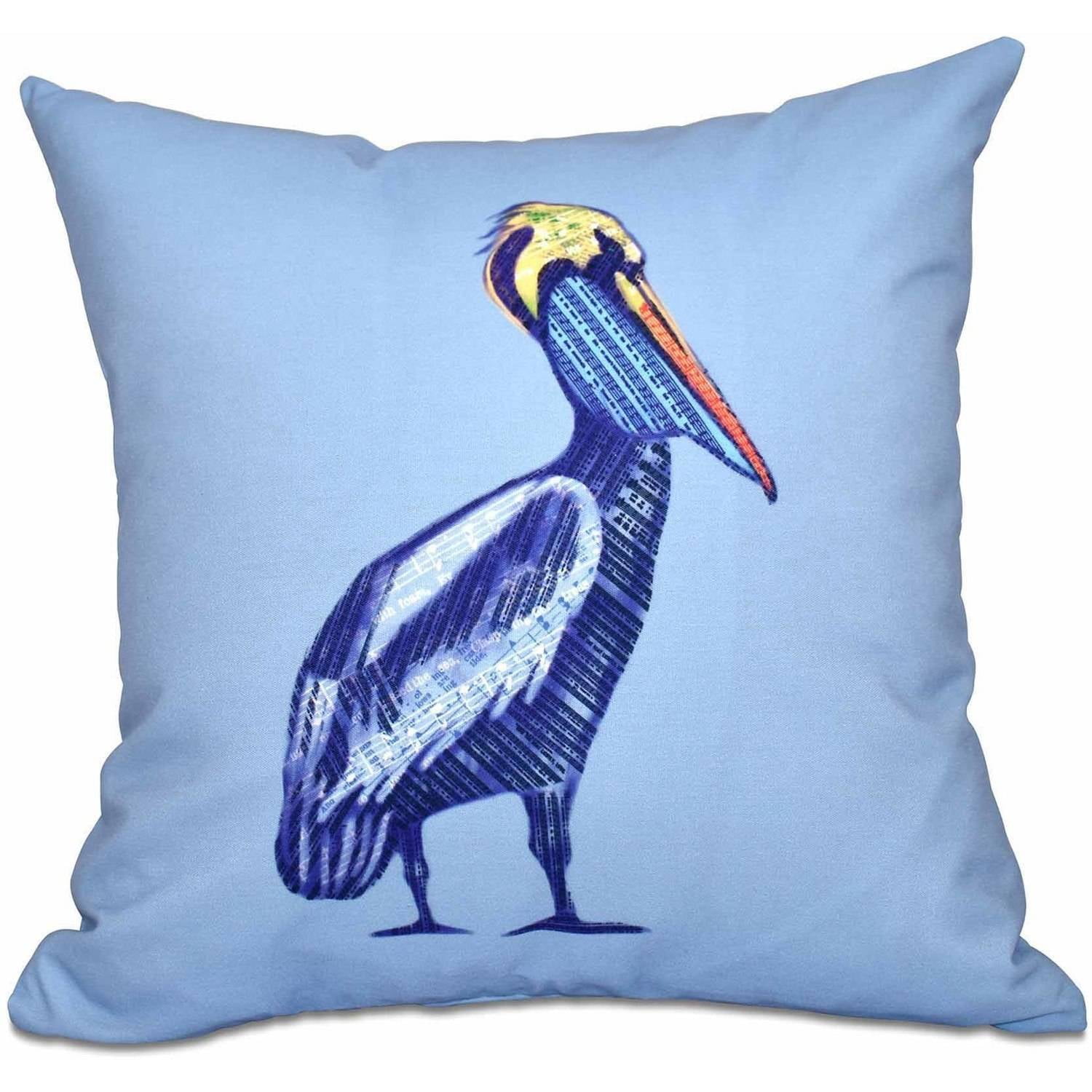 Simply Daisy 16" x 16" Sea Music Animal Print Pillow