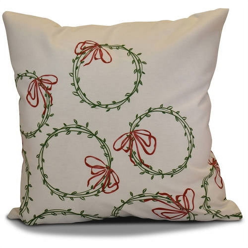 Simply Daisy 16" x 16" Simple Wreath Geometric Print Pillow
